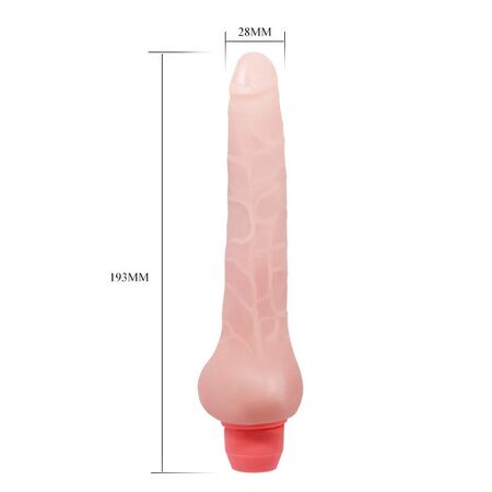 Телесный гнущийся вибратор Sensual Spin - 19,3 см.
